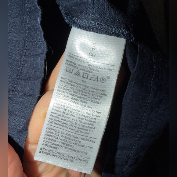 Banana Republic STRETCH-COTTON UTILITY PEPLUM TOP - Picture 5 of 7